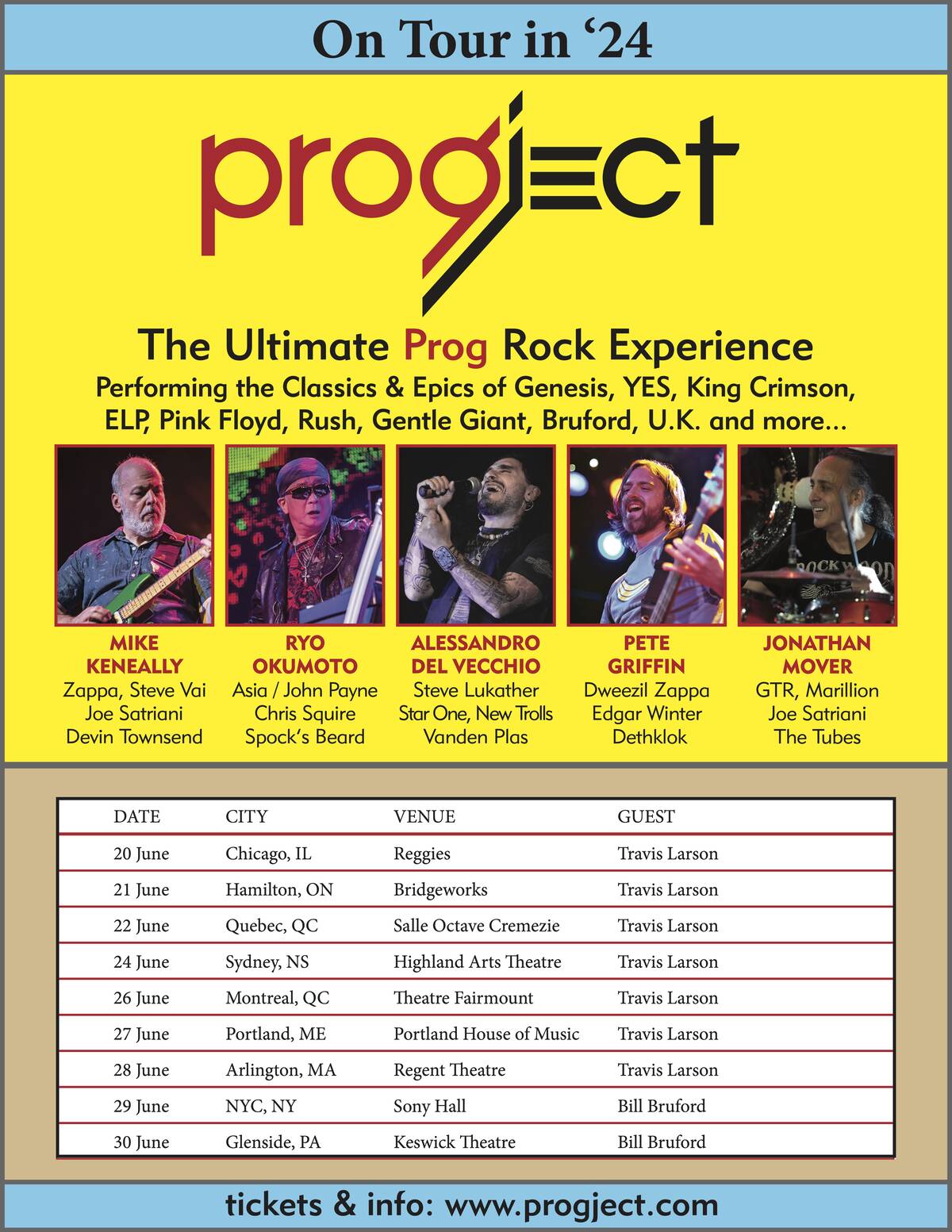 Complete dates for June tour announced!